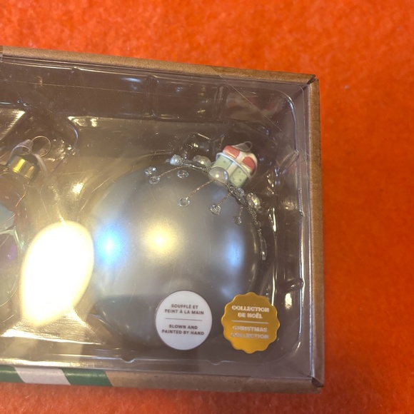 Handcrafted jewel glass and porcelain Christmas baubles set of 3 (three) NWT - Picture 5 of 9